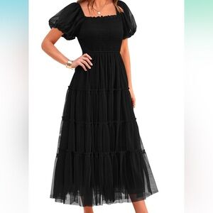 Chic Black Tulle Dress